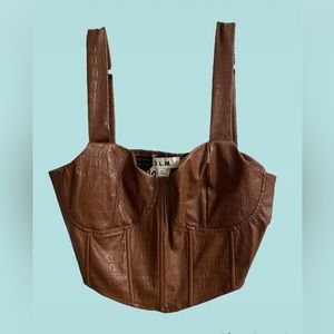 Faux croc bustier/corset